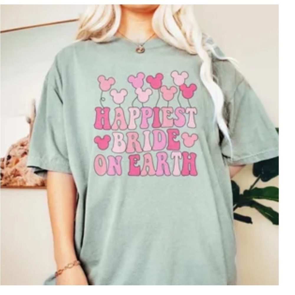 Happiest Bride On Earth Disney Tshirt